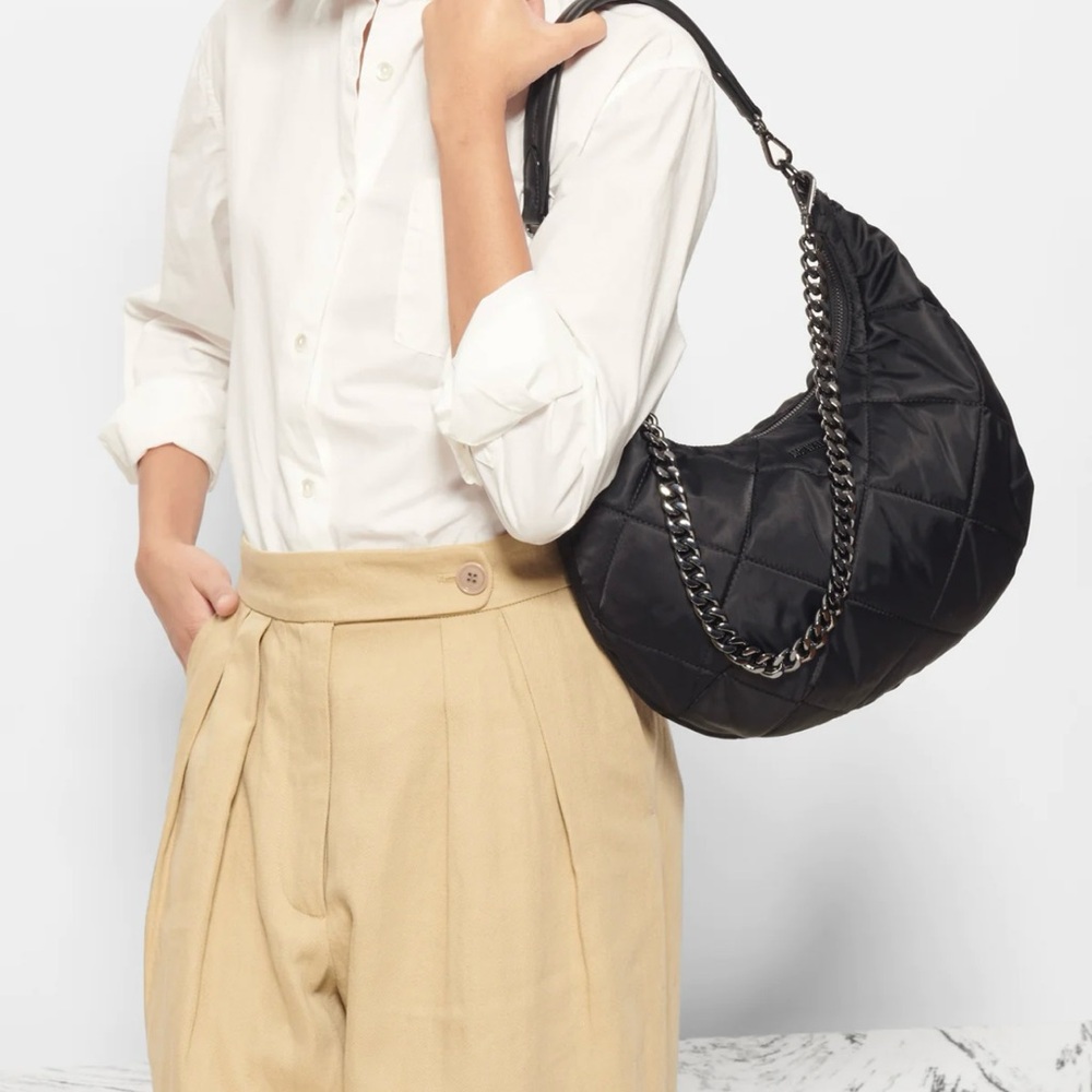 MZ Wallace Madison / Bowery Shoulder Bag Black Crossbody Satchel - Picture 2 of 6